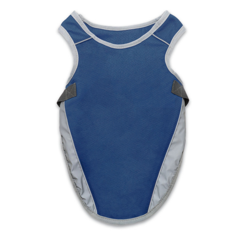 Gilet rafraichissant bleu pour chien 40cm