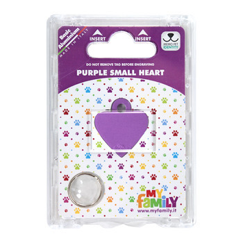 Médaille MyFamily Basic : Petit Coeur, violet