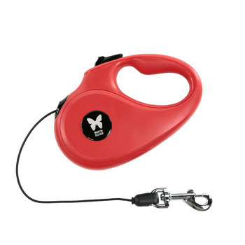 Laisse retractable + cordon XS rouge 3M