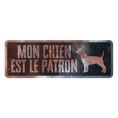 Panneau d'avertissement Chihuahua Français 40x13x0