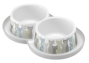 Double gamelle pour chat Cat dream 2x350 ml - L. 2