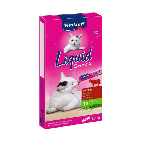 Friandise liquide au buf pour chat 6x15g