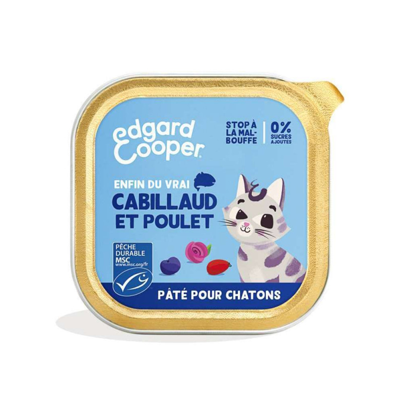 Pâtée cabillaud & poulet pour chaton 85g