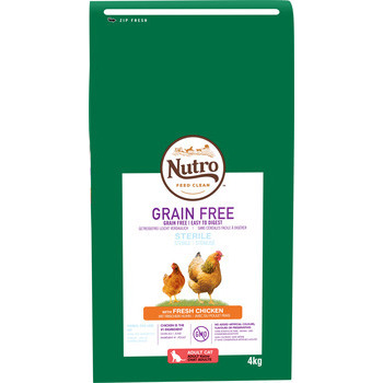 Nutro Grain Croquettes Chat, 4kg : poulet