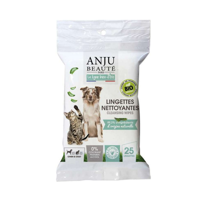 Lingettes Nettoyantes Chat/Chien Bio X 25