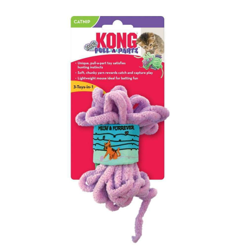 Jouet pour chat KONG Pull-A-Partz Yarnz (Assortim