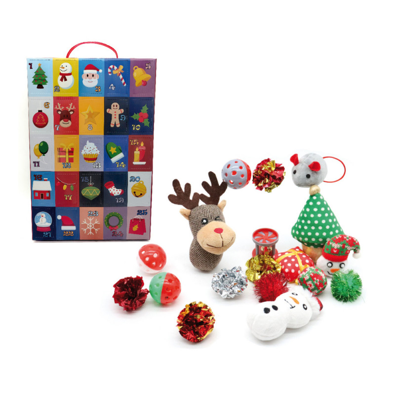 Calendrier de l'Avent pour chat - 25 jouets avant