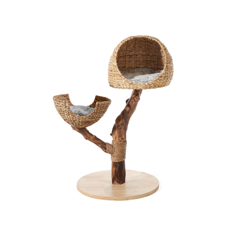 Arbre à chat Azkara n°2, en bois de poirier - L. 6