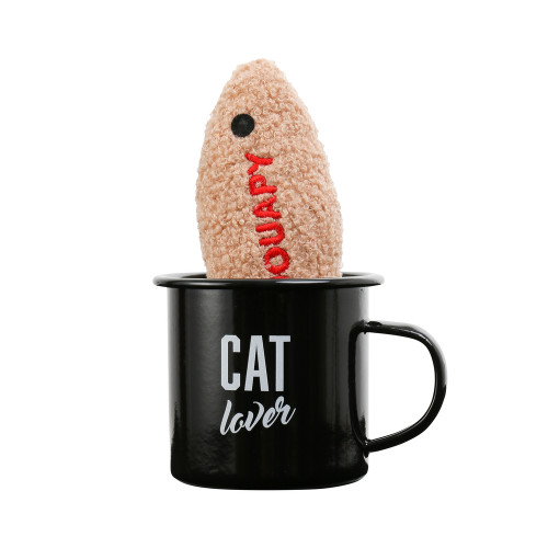 Coffret cadeau, mug Cat lover , avec jouet pour ch