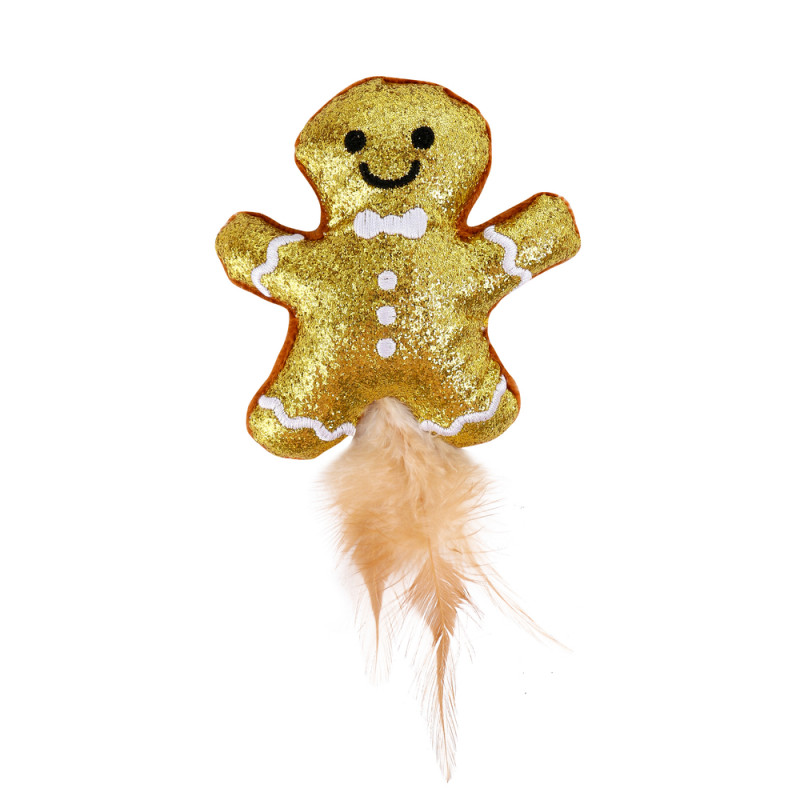 Jouet pour chat : pain d'épices Noël pailletté - L