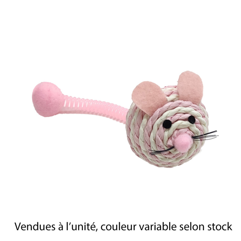 Jouet pour chat : souris en sisal, plusieurs color