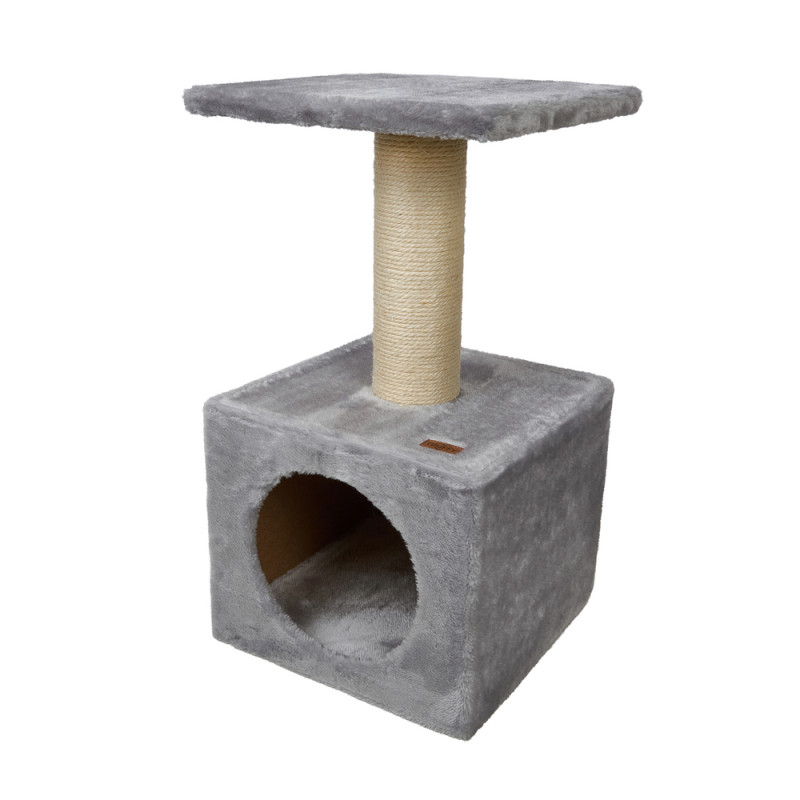 Arbre à chat 'Cozy', coloris bleu gris - L. 29,5xl