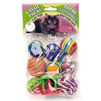 Jouets Chat : Pack 9 jouets multicolores
