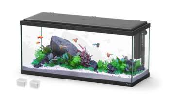 Aquarium Explorer Amsterdam 80 noir : L. 80xP. 30x
