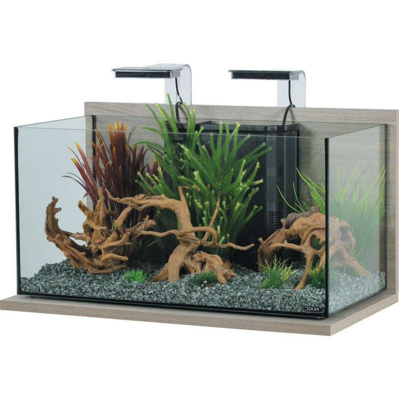 Aquarium Idro Zebrano : 60 L gris