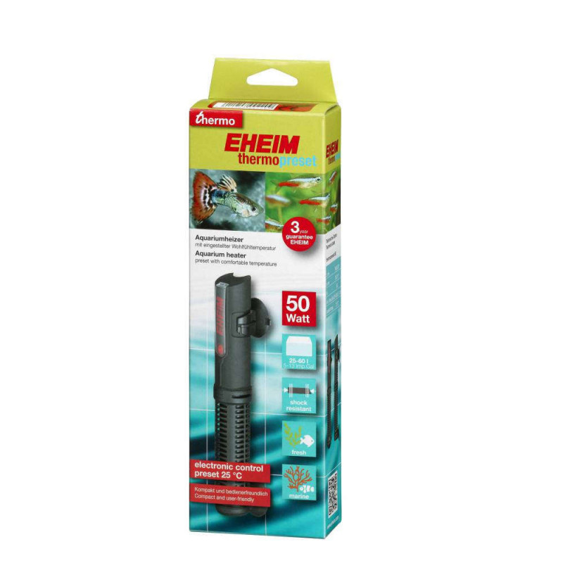 Chauffage 50W (pré-règlé à 25 degrés)