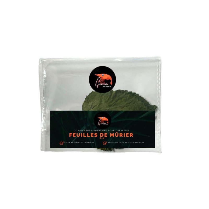 10 feuilles de mûrier pour crevettes - 5g
