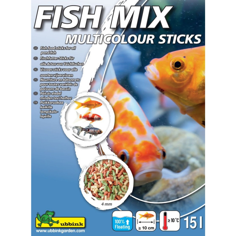 Nourriture Fish Mix Multicolours sticks 15L pour p
