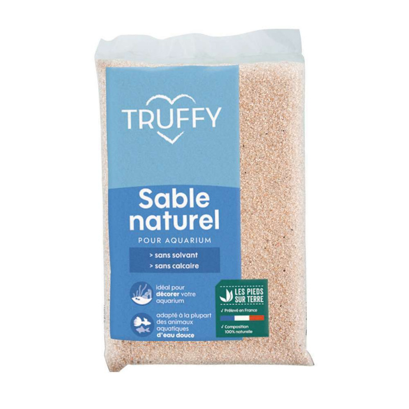 Sable naturel pour aquarium blanc fin 1kg