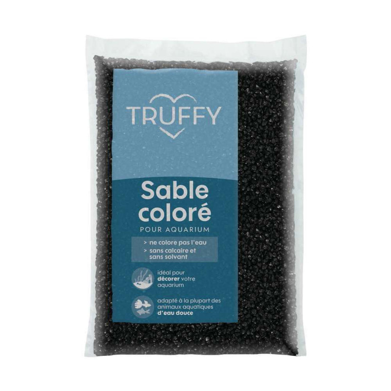 Sable coloré pour aquarium noir 1Kg