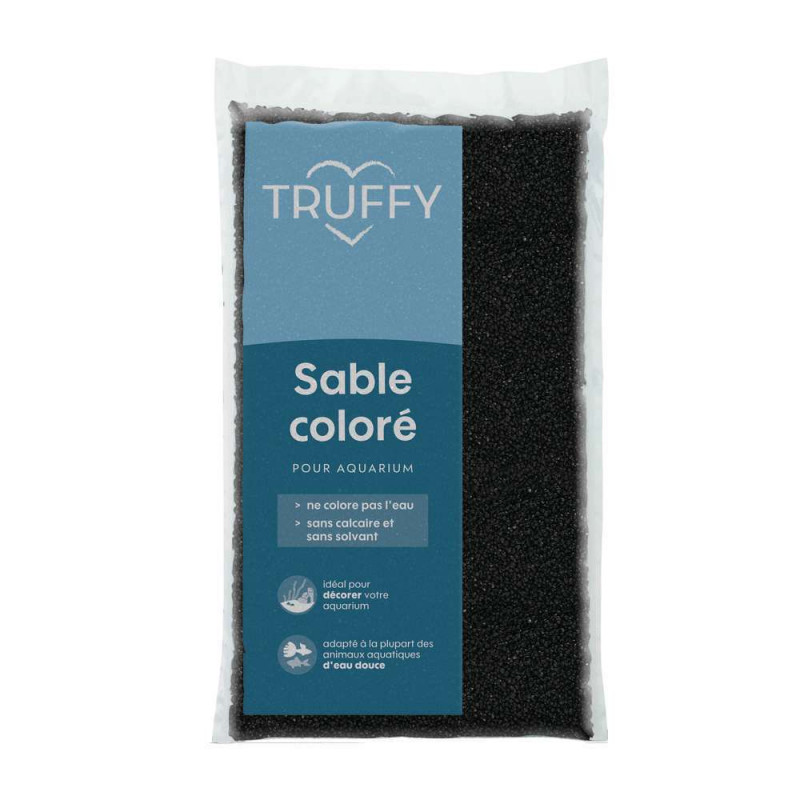 Sable coloré pour aquarium noir  12Kg