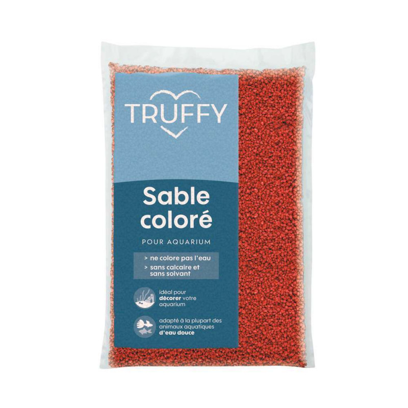 Sable coloré pour aquarium rouge 5Kg