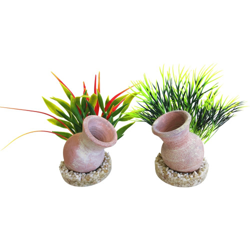 Décor aquarium Tyrol mini jarre plantes