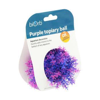 Déco artif boule violet:plastique,11x7,5x14cm