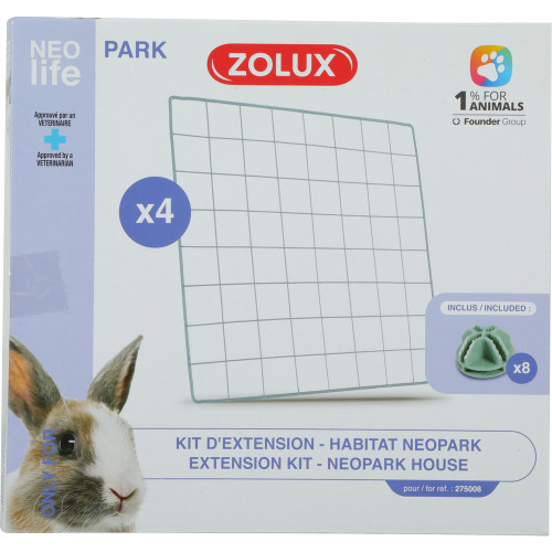 Kit d'extension grille pour habitat Neopark Lapin