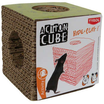 Tunnel cube en carton, pour rongeur Tyrol