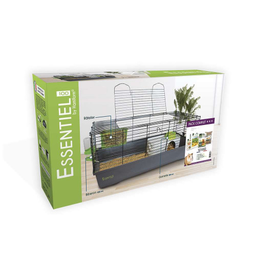 Kit cage Essentiel 100 , gris, petit rongeur : L.