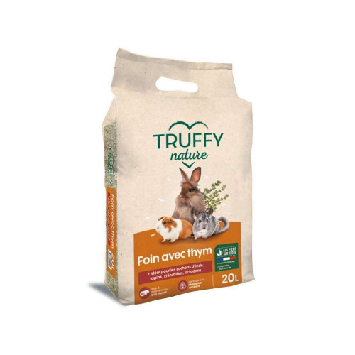 Foin avec thym pour petits animaux herbivores 20L
