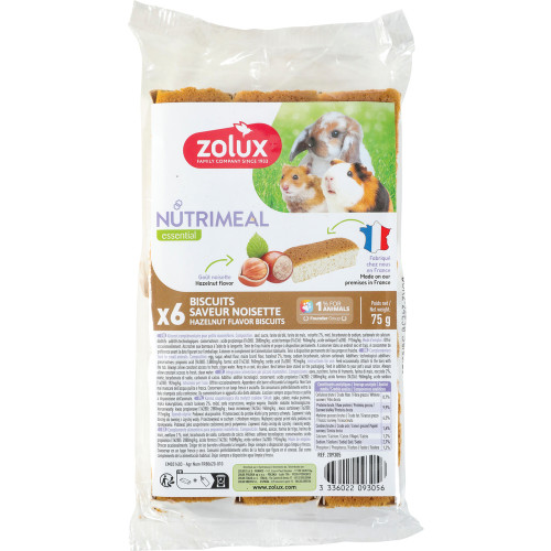 Biscuits Nutrimeal noisette pour rongeurs x6