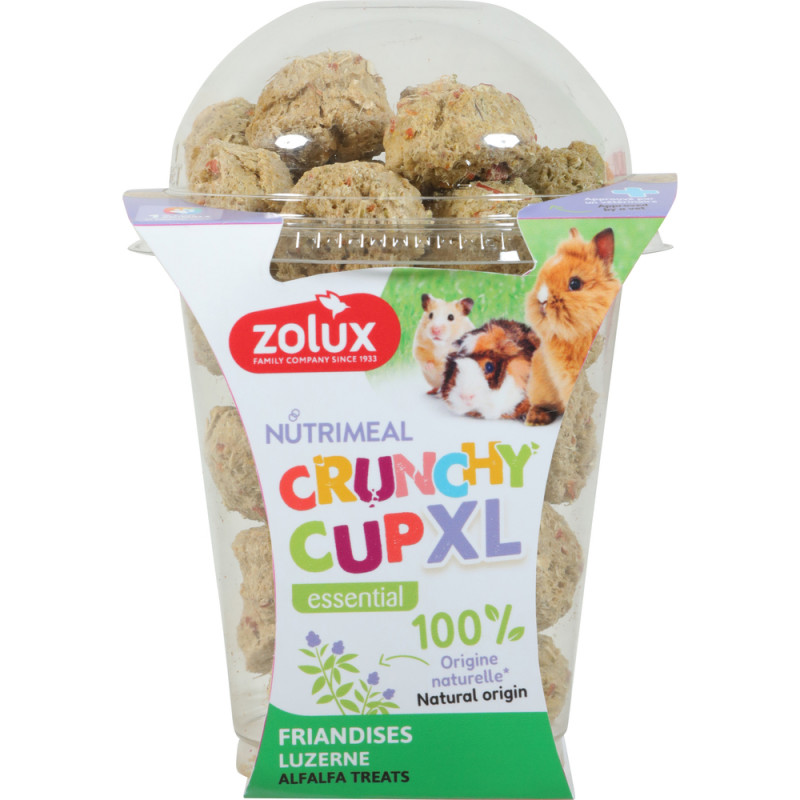 Friandises Crunchy Cup XL Luzerne pour petits mamm