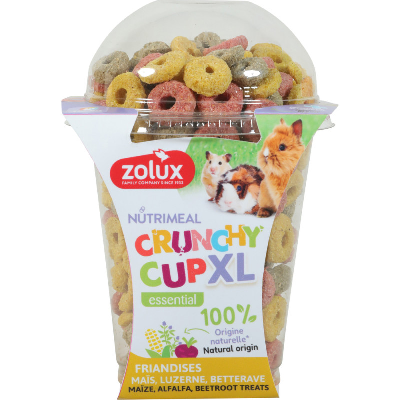 Friandises Crunchy Cup XL 3 saveurs pour petits ma