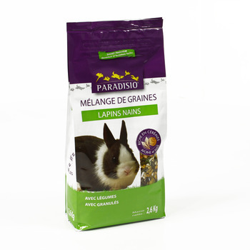 Mélange de graines Paradisio : lapins nains 2,6kg