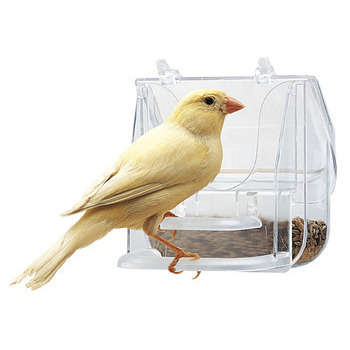 Mangeoire pour oiseaux: plastique 9x9x9cm