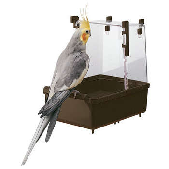 Baignoire perroquet: plastique 3,5x15,5x24cm
