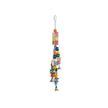 Jouet oiseau mobile : bois multicolore 50cm