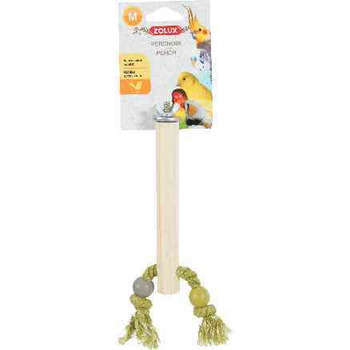 Perchoir bois corde M pour oiseau
