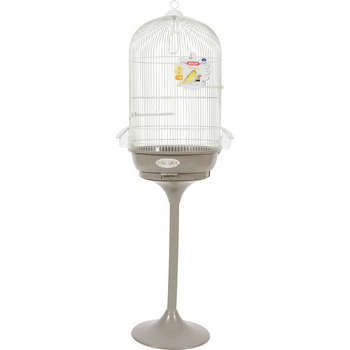 Cage Arabesque Léonie pour oiseau, gris
