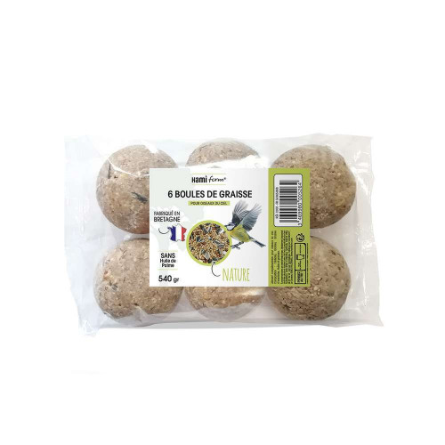 Boules de graisse nature pour oiseaux du ciel x6