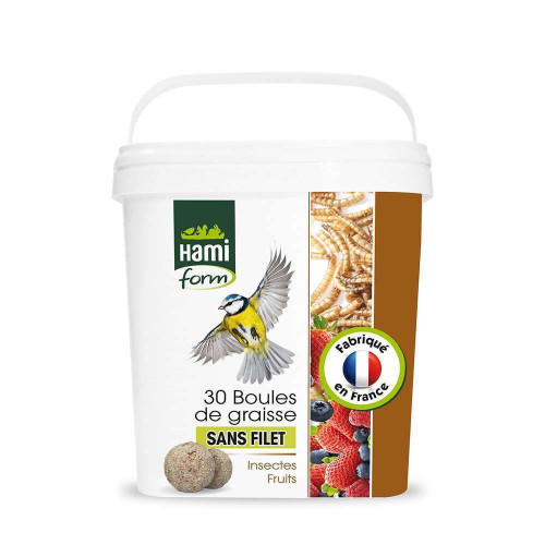 Seau découverte boules de graisse (insectes + frui