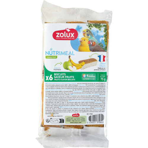 Biscuits Nutrimeal, Saveur fruits pour oiseaux dom
