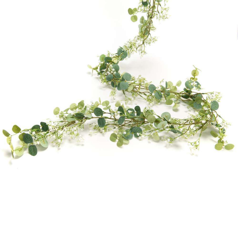 Guirlande Gypsophile et Eucalyptus