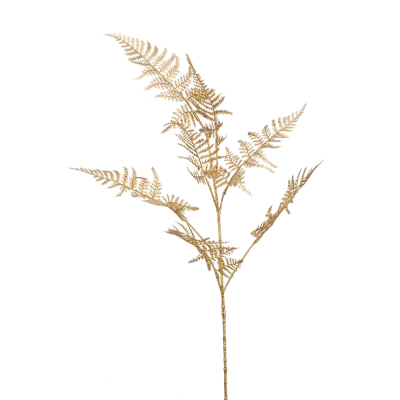 Branche artificielle d'asparagus, coloris or - H.