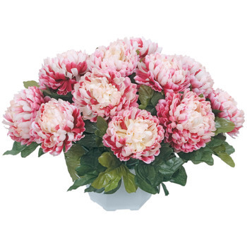 Coupe de chrysanthèmes artificiels, 14 têtes - Bla