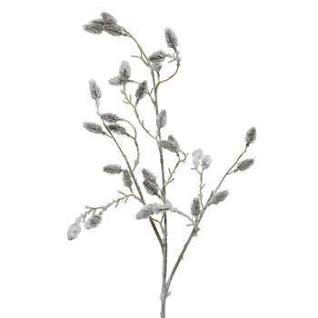 Fleur artificielle : Tige branche avec neige