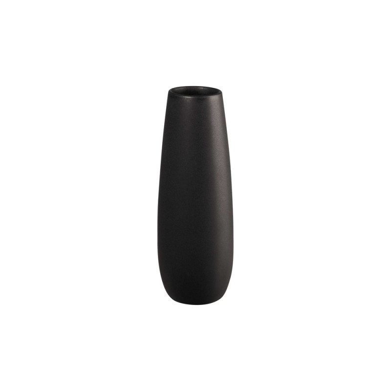 Vase Ease en céramique, coloris noir - H. 25cm