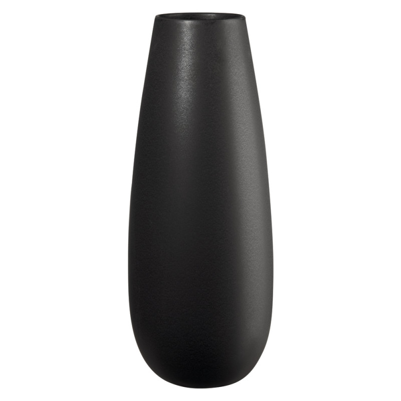 Vase droit en céramique, coloris noir - D. 18cm